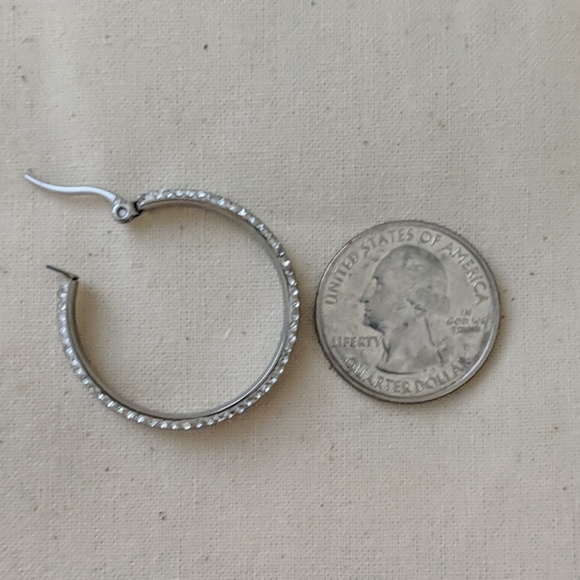 Silver Hoops - Picture 4 of 4